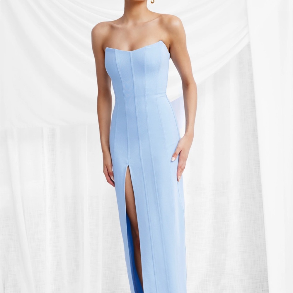 Lexi Sky Blue Evening Dress